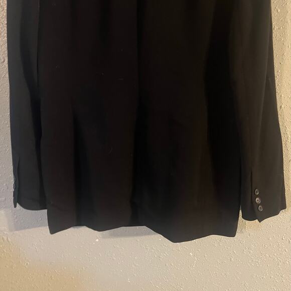 Vintage Linda Allard Ellen Tracy Women's Blazer Black Sz 10 100% Wool Office - Picture 7 of 11